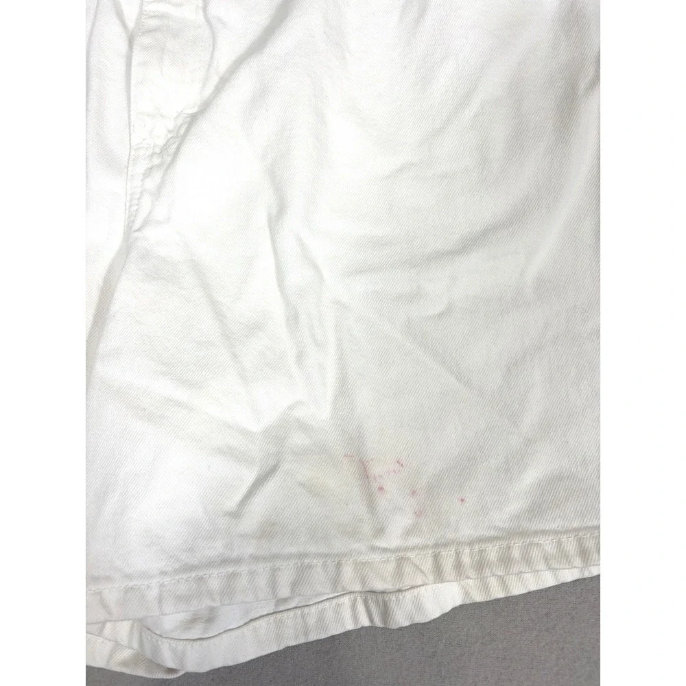 Crossroads Woman White Denim Shorts High Rise 100% Cotton Size 16W 0443